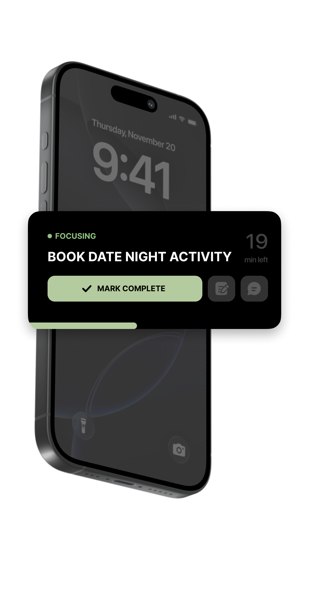 Clarido live activity widget on iPhone lock screen